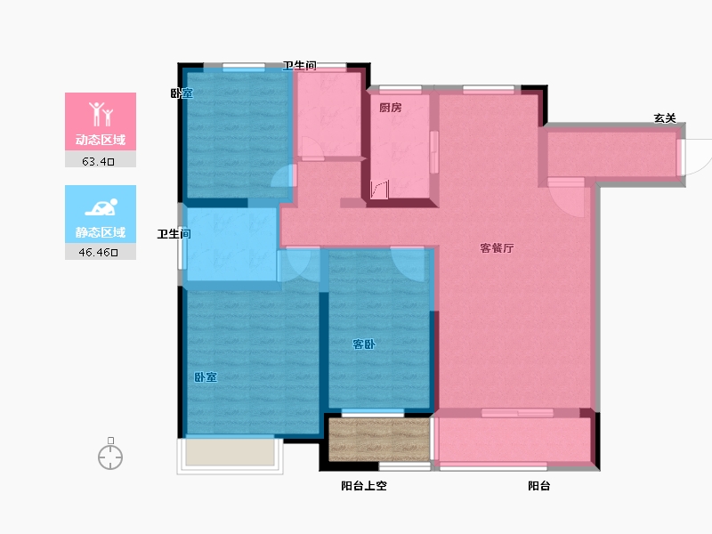 浙江省-宁波市-余姚中梁首府-97.00-户型库-动静分区