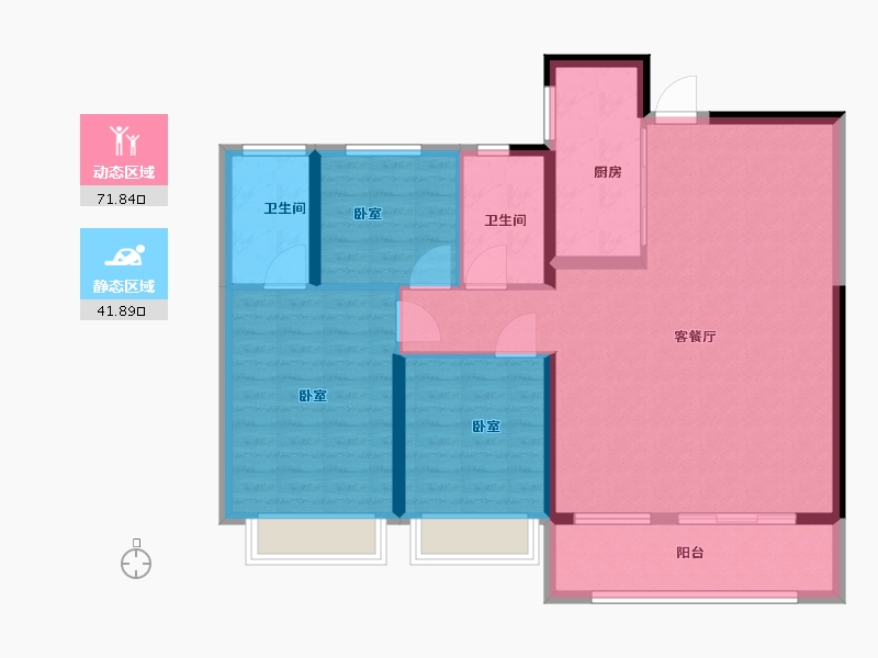 湖北省-武汉市-融侨滨江城-103.00-户型库-动静分区