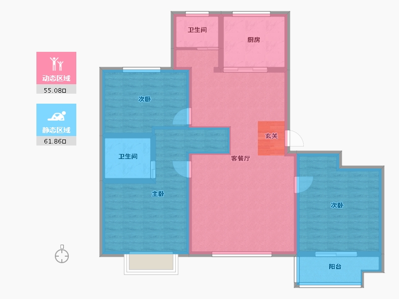 山东省-枣庄市-澜悦龙城-104.87-户型库-动静分区