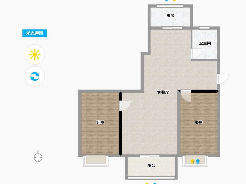 湖南省-株洲市-阳光城新城樾府-114.00-户型库-采光通风