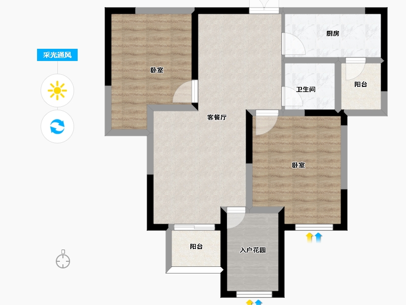 安徽省-六安市-丰泰·卡地亚湾-79.98-户型库-采光通风