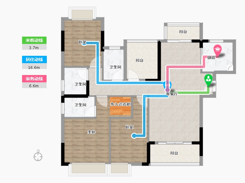 广东省-佛山市-奥园公园一号-113.00-户型库-动静线