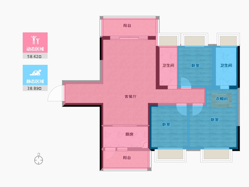 广东省-佛山市-通号天聚广场-86.23-户型库-动静分区