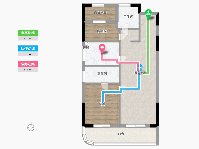 浙江省-舟山市-缘起莲韵-62.00-户型库-动静线