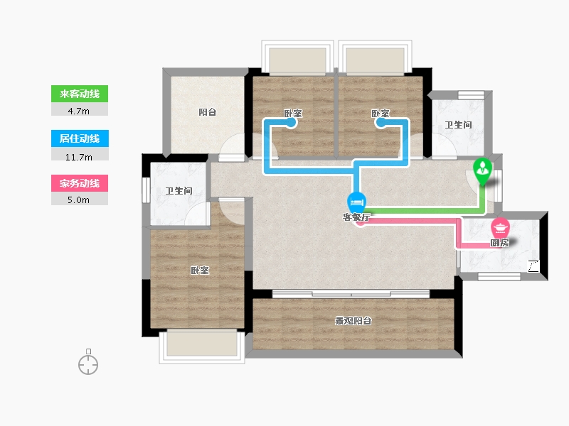 广东省-湛江市-湛江爱琴海国际广场-77.84-户型库-动静线