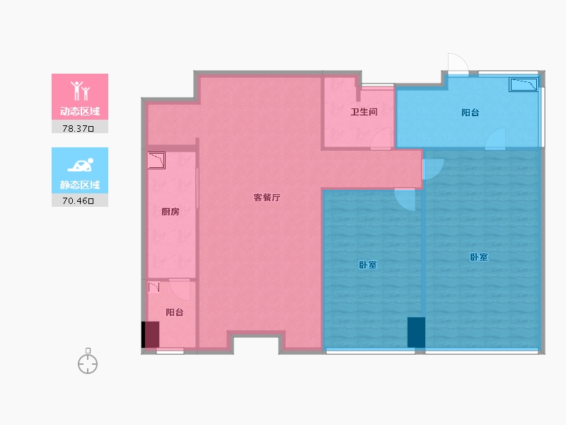 广东省-广州市-南沙金茂湾-136.00-户型库-动静分区