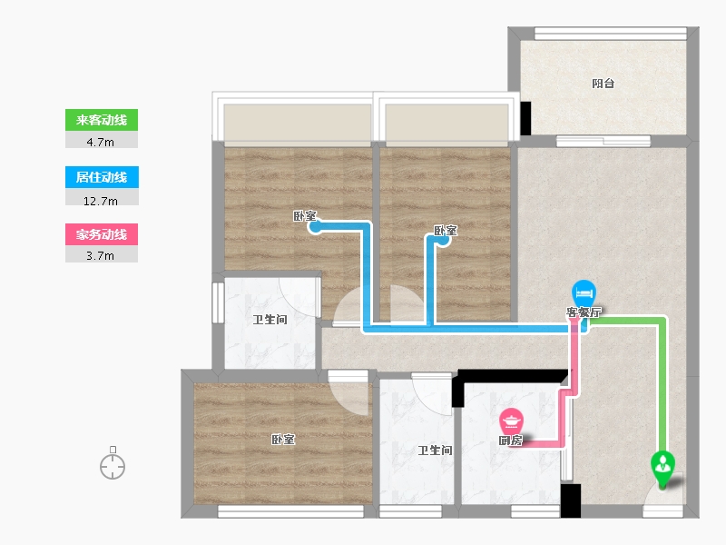 广东省-江门市-缤纷汇广场-68.06-户型库-动静线