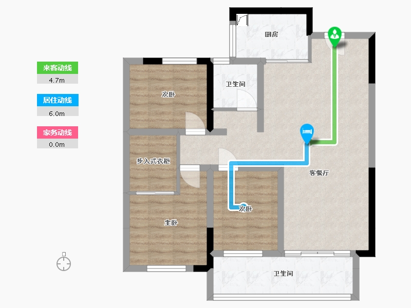 安徽省-蚌埠市-拓基鼎元里-83.57-户型库-动静线