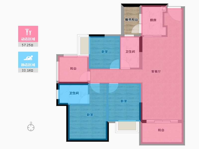 广东省-湛江市-湛江爱琴海国际广场-83.28-户型库-动静分区