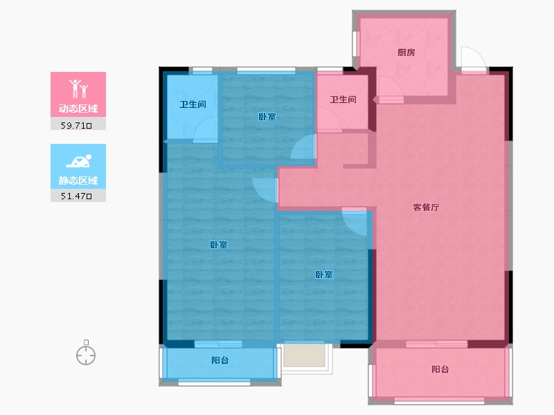 湖北省-黄冈市-时代佳园-99.98-户型库-动静分区