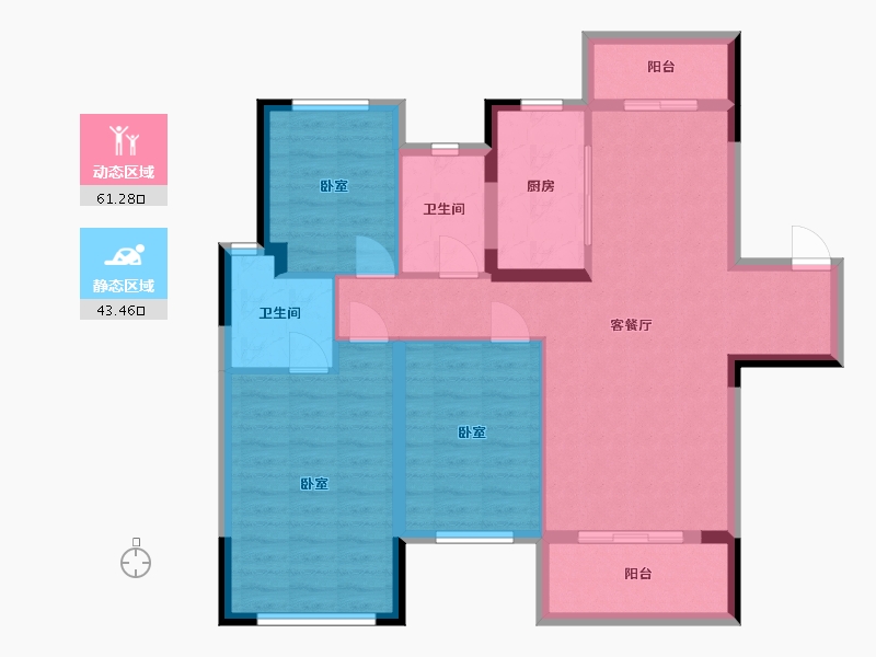 湖北省-武汉市-中城新时代-94.00-户型库-动静分区