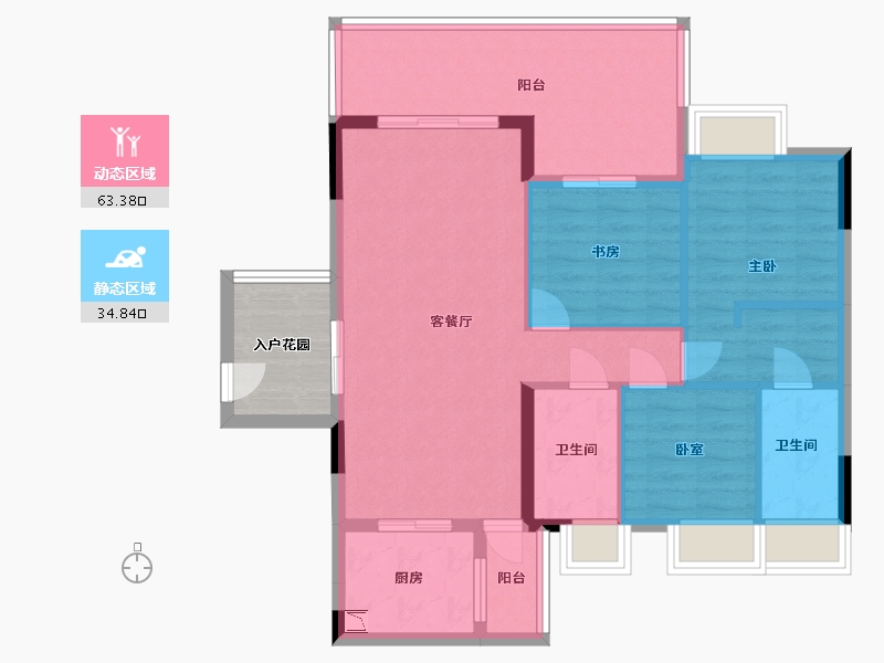 广东省-广州市-嘉东广场-93.45-户型库-动静分区