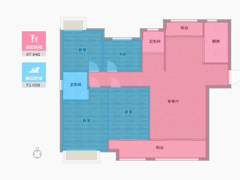 湖南省-常德市-中建·生态智慧城-109.79-户型库-动静分区