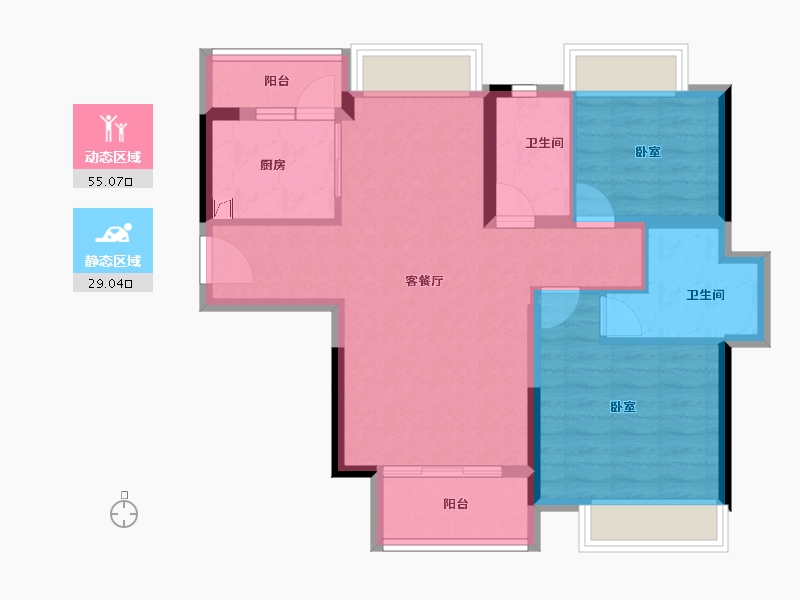 广东省-江门市-方圆月岛首府-74.77-户型库-动静分区