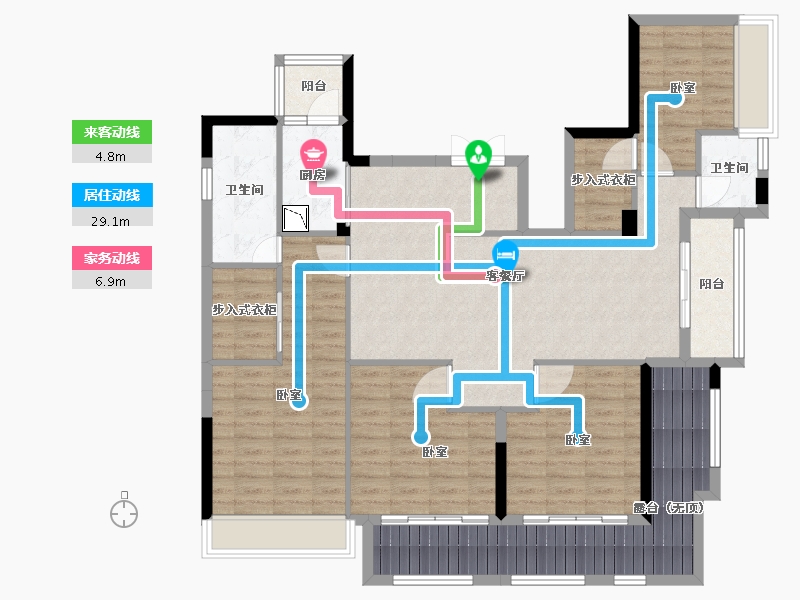 广东省-广州市-天健云山府-128.02-户型库-动静线