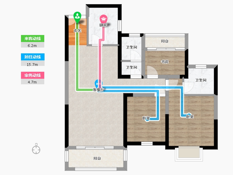 湖南省-岳阳市-天伦溪山府-83.14-户型库-动静线