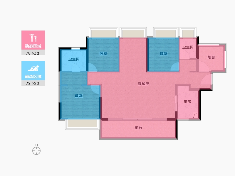 广东省-湛江市-湛江爱琴海国际广场-106.02-户型库-动静分区