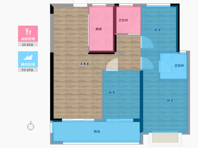 湖北省-武汉市-融侨滨江城-87.01-户型库-动静分区