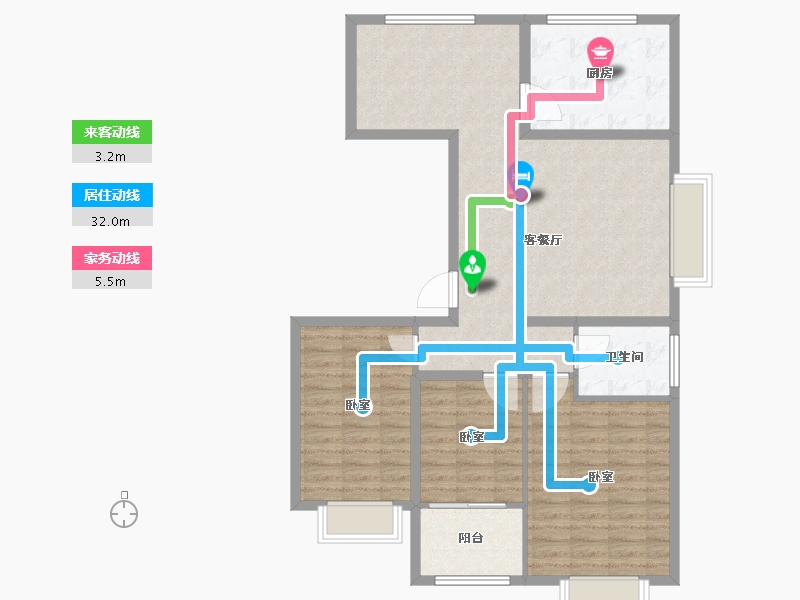 山东省-聊城市-民生·赛雅世纪城-98.00-户型库-动静线