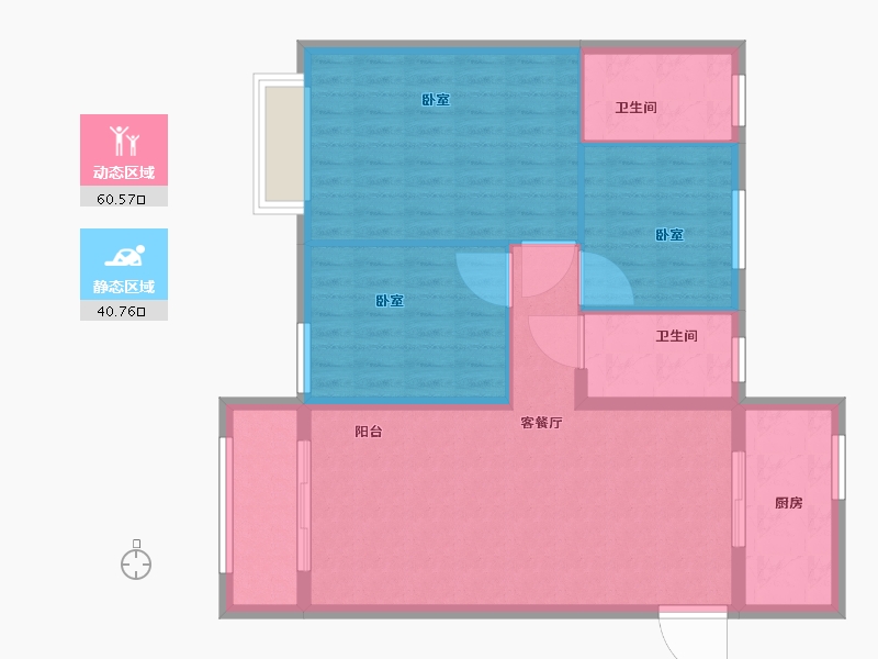 湖北省-武汉市-武汉雅居乐花园-92.10-户型库-动静分区