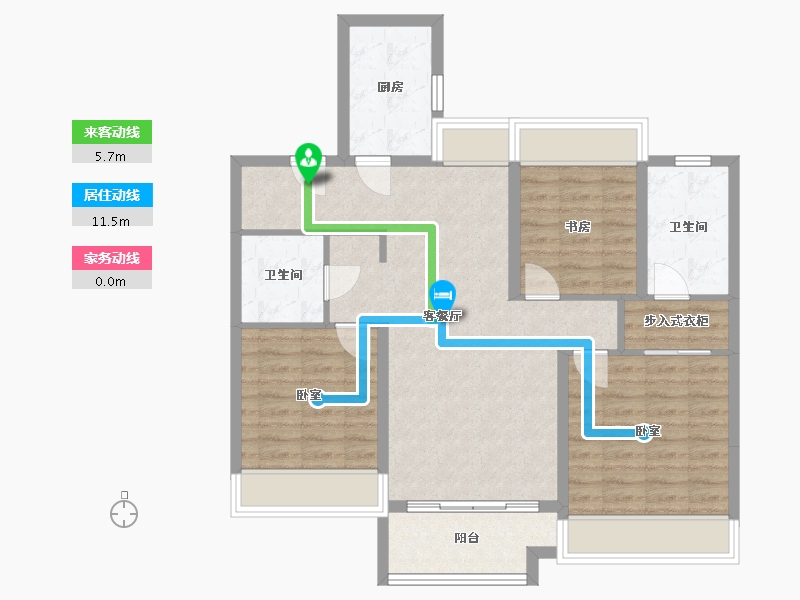 湖北省-武汉市-华发中城荟中央首府-86.01-户型库-动静线