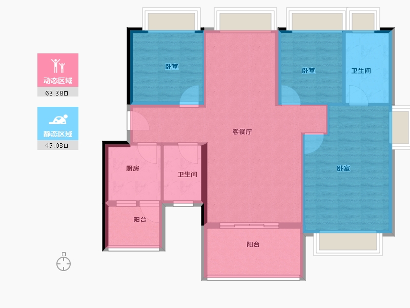 广东省-珠海市-万威森林园Ⅱ期-98.00-户型库-动静分区