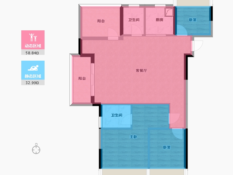 广东省-惠州市-中交香颂花园-82.35-户型库-动静分区