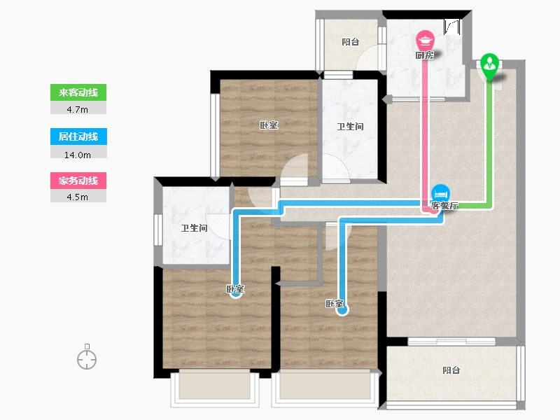 广东省-佛山市-电建地产·洺悦半岛-81.40-户型库-动静线