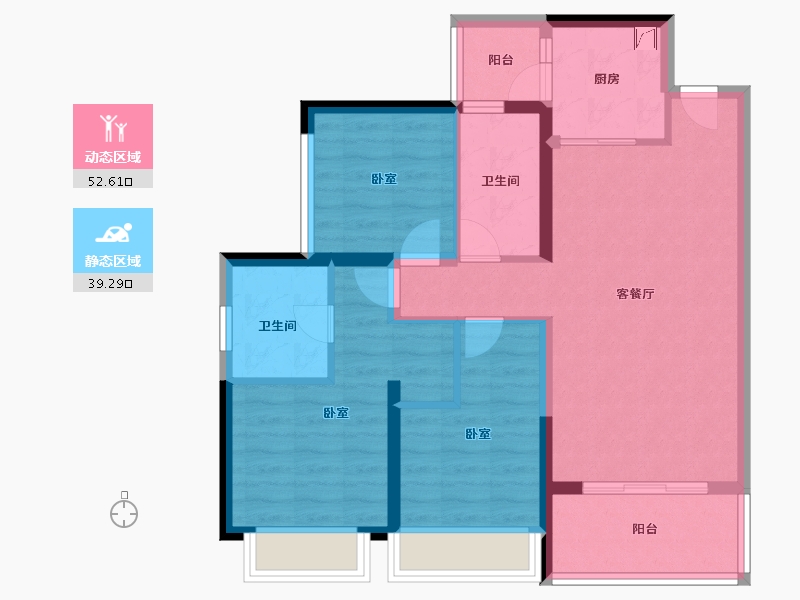 广东省-佛山市-电建地产·洺悦半岛-81.40-户型库-动静分区