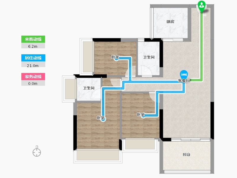 广东省-湛江市-雍豪园-85.42-户型库-动静线