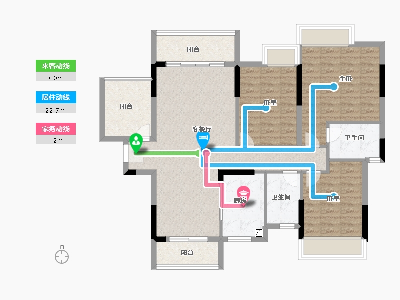 广东省-佛山市-奥园公园一号-98.00-户型库-动静线