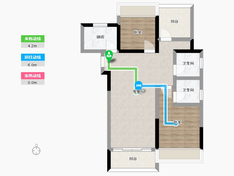 广东省-惠州市-中交香颂花园-66.44-户型库-动静线