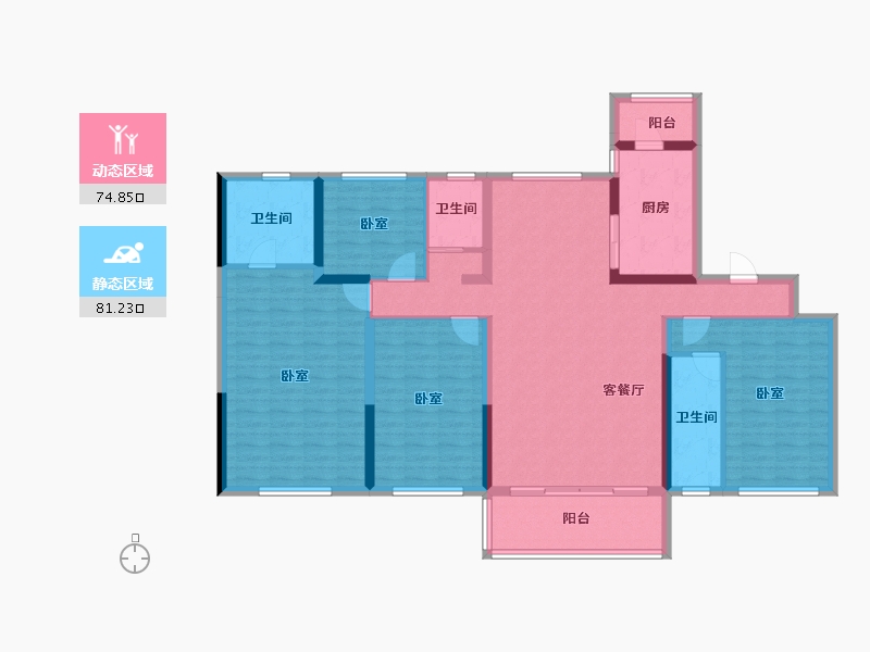 广东省-汕头市-潮南碧桂园云荟府-140.54-户型库-动静分区