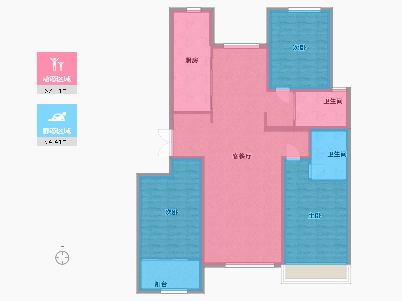 山东省-潍坊市-东方天韵韵和园-109.40-户型库-动静分区