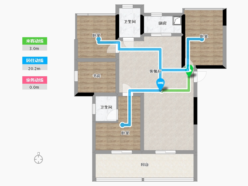 湖南省-株洲市-望云印象-94.51-户型库-动静线