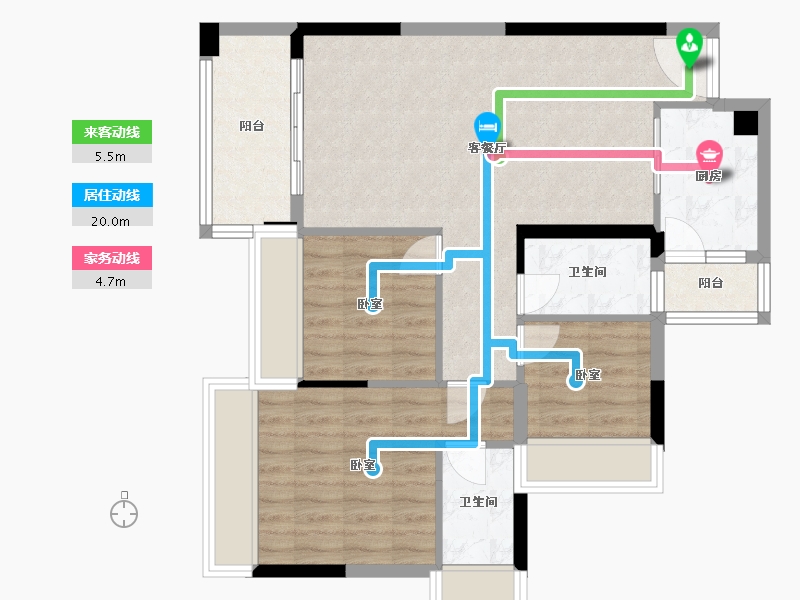 广东省-广州市-海港成天荷1号-80.70-户型库-动静线