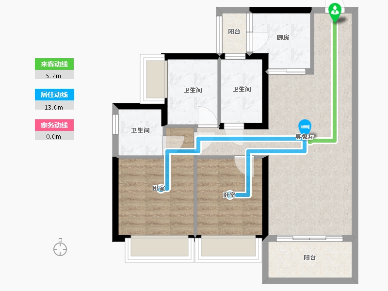 广东省-惠州市-碧桂园凤翔花园-73.29-户型库-动静线