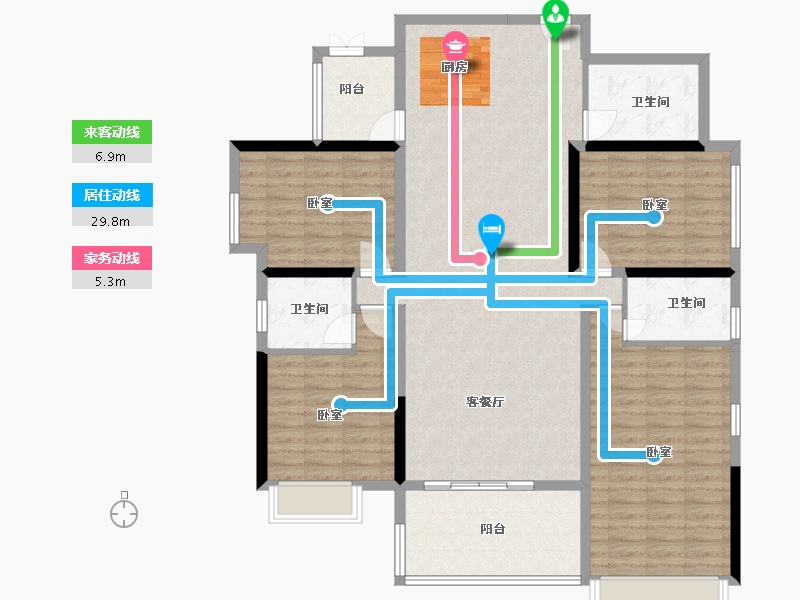 广东省-佛山市-华侨城天鹅湖-137.49-户型库-动静线