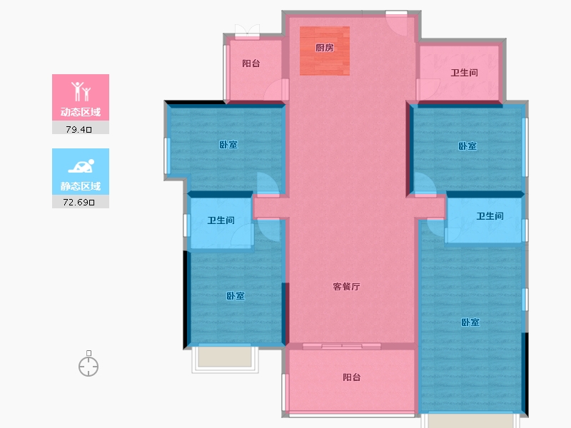 广东省-佛山市-华侨城天鹅湖-137.49-户型库-动静分区