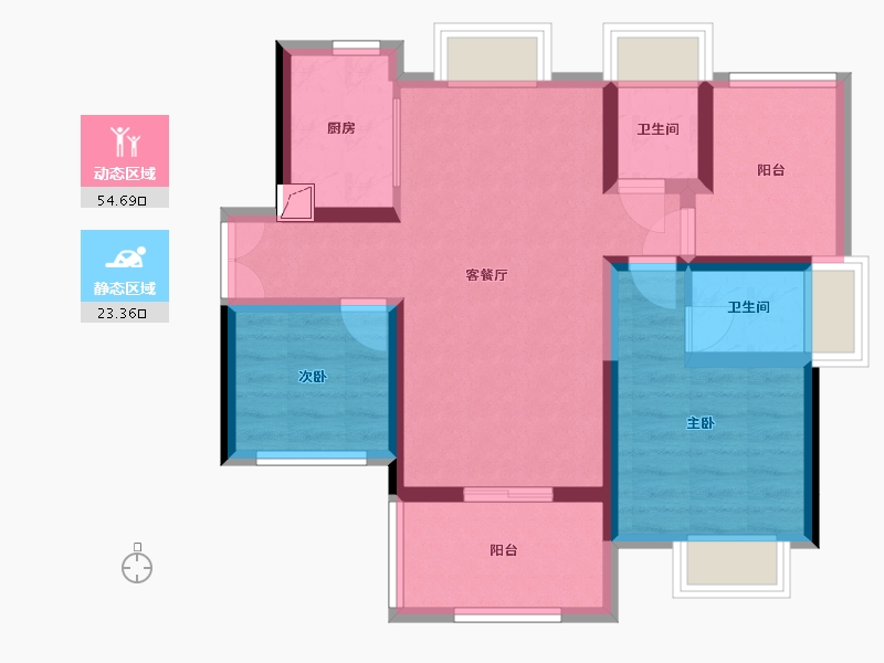 广东省-惠州市-上林苑-68.13-户型库-动静分区