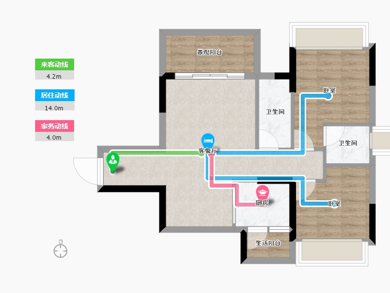 广东省-湛江市-千和园-59.93-户型库-动静线