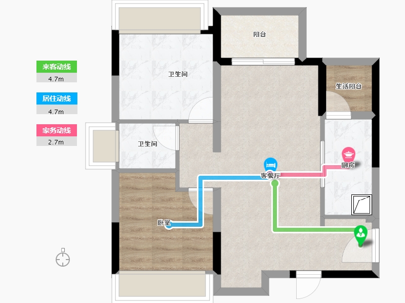 广东省-湛江市-荣基·满芳庭-58.09-户型库-动静线