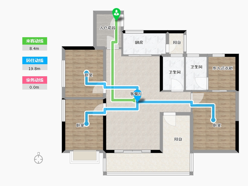 广东省-佛山市-越秀星汇名庭-126.01-户型库-动静线