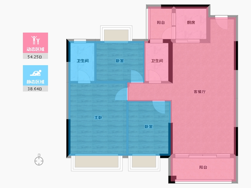 广东省-广州市-清远时代糖果-83.79-户型库-动静分区