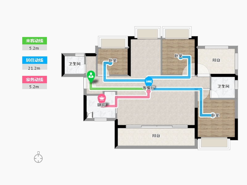 广东省-湛江市-湛江爱琴海国际广场-98.48-户型库-动静线