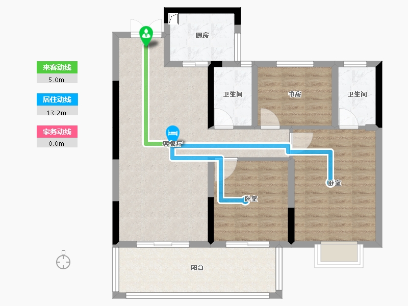 湖北省-宜昌市-弘洋·新都汇-92.15-户型库-动静线