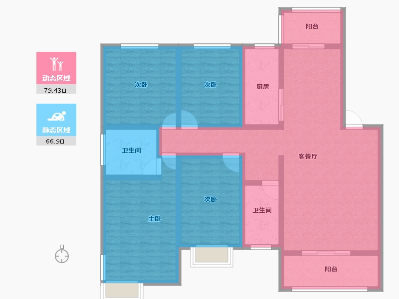 山东省-枣庄市-大都公园悦府-130.00-户型库-动静分区