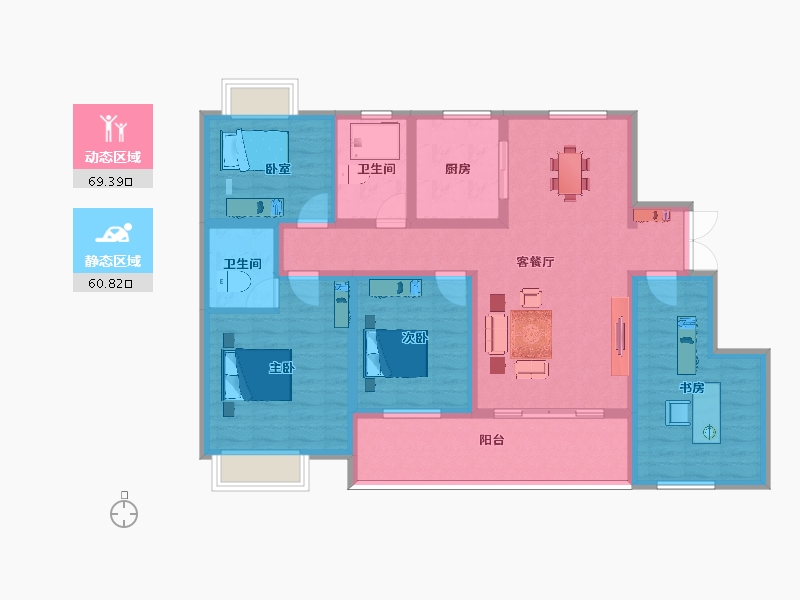 安徽省-安庆市-皖源首府-116.00-户型库-动静分区