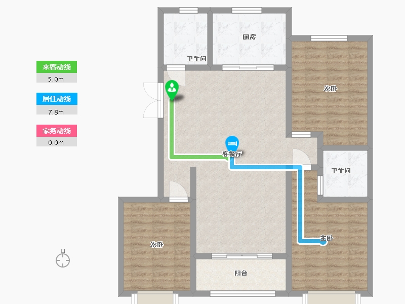 山东省-潍坊市-恒信·御峰-108.80-户型库-动静线