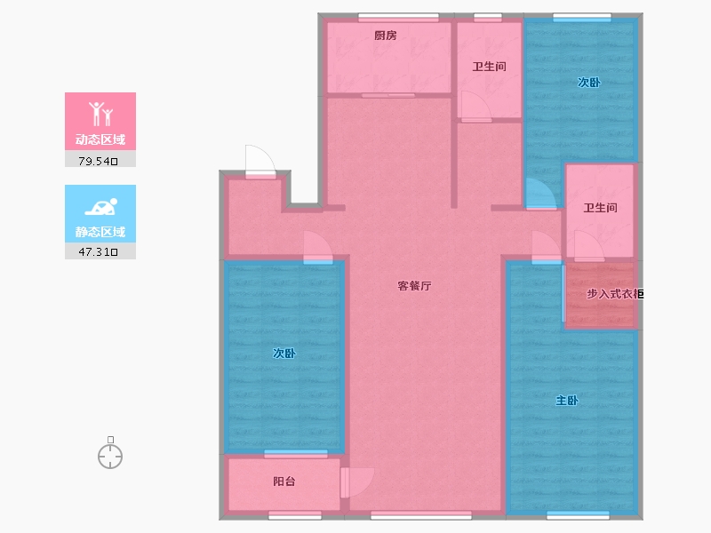 山东省-潍坊市-恒易·紫园-114.40-户型库-动静分区